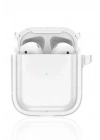 Mey İthalat®  Airpods 4 (4.nesil) Shiny Şeffaf Kılıf - Beyaz