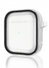 Mey İthalat®  Airpods 4 (4.nesil) Shiny Şeffaf Kılıf - Siyah