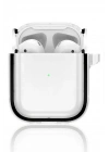 Mey İthalat®  Airpods 4 (4.nesil) Shiny Şeffaf Kılıf - Siyah