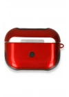 Mey İthalat®  Airpods Pro (1.nesil) 3in1 Kılıf - Kırmızı