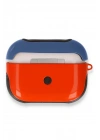 Mey İthalat®  Airpods Pro (1.nesil) 3in1 Kılıf - Kırmızı-Lacivert