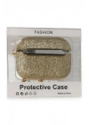 Mey İthalat®  Airpods Pro (1.nesil) Spell Simli Kılıf - Gold