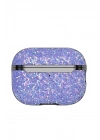 Mey İthalat®  Airpods Pro 2 (2.nesil) Bright Simli Airpods Kapak - Derin Mor