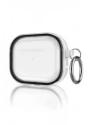 Mey İthalat®  Airpods Pro 2 (2.nesil) Shiny Şeffaf Kılıf - Siyah
