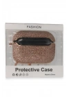 Mey İthalat®  Airpods Pro 2 (2.nesil) Spell Simli Kılıf - Rose Gold
