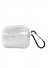Mey İthalat®  Airpods Pro 3 (3.nesil) Raven Silikon Kılıf - Beyaz