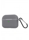 Mey İthalat®  Airpods Pro 3 (3.nesil) Raven Silikon Kılıf - Gri