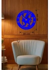 Mey İthalat® Chelsea FC Logolu Ahşap Duvar Saati - 40x40 cm Taraftar Hediyesi