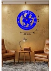 Mey İthalat® Chelsea FC Logolu Ahşap Duvar Saati - 40x40 cm Taraftar Hediyesi