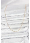 Mey İthalat® CM 14K Gold Renk Ataç Zincir Model 60 cm Kadın Kolye