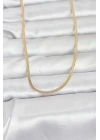 Mey İthalat® CM 14K Gold Renk Dolgun Zincir Model 60 cm Kadın Kolye
