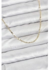Mey İthalat® CM 14K Gold Renk Ezme Zincir Model 60 cm Kadın Kolye