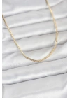 Mey İthalat® CM 14K Gold Renk Kare Zincirli Model 60 cm Kadın Kolye