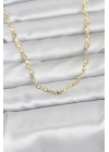 Mey İthalat® CM 14K Gold Renk Lazer Zincirli Model 60 cm Kadın Kolye