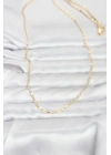 Mey İthalat® CM 14K Gold Renk Lazerli Zincir Model 60 cm Kadın Kolye