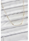 Mey İthalat® CM 14K Gold Renk Minik Top Zincirli Kadın Kolye