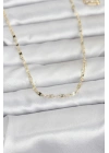 Mey İthalat® CM 14K Gold Renk Yassı Gemici Zincir Model 60 cm Kadın Kolye