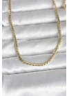 Mey İthalat® CM 14K Gold Renk Yassı Model 60 cm Kadın Kolye