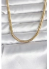 Mey İthalat® CM 14K Gold Renk Yassı Yılan Zincir Model 45 cm Kadın Kolye