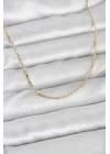 Mey İthalat® CM 14K Gold Renk Zincirli 60 cm Kadın Kolye