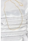 Mey İthalat® CM 14K Gold Renk Zincirli 60 cm Kadın Kolye