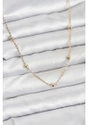 Mey İthalat® CM Gold Renk Top Zincirli Kadın Kolye