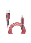 Mey İthalat®  DC01 Süper Hızlı Micro USB Kablo 1M 2.4A - Kırmızı