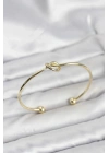 Mey İthalat® Düğüm Model Pirinç Gold Renk Kadın Bileklik