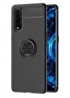 Mey İthalat®   Find X2 Kılıf Range Yüzüklü Silikon - Siyah
