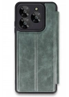 Mey İthalat®  General Mobile Era 30 Kılıf Flip Cover - Koyu Yeşil