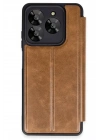 Mey İthalat®  General Mobile Era 30 Kılıf Flip Cover - Taba