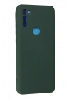Mey İthalat®  General Mobile GM 21 Plus Kılıf Nano içi Kadife Silikon - Koyu Yeşil