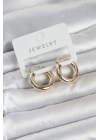 Mey İthalat® Gold Renk Pirinç Halka 20 mm Kadın Küpe