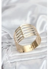 Mey İthalat® Gold Renk Pirinç Kaburga Model Kadın Bileklik