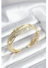 Mey İthalat® Gold Renk Pirinç Vintage Kadın Bileklik