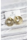 Mey İthalat® Gold Renk Pirinç Vintage Kadın Küpe