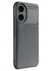 Mey İthalat®  Honor 400 Kılıf Auto Focus Karbon Kapak - Gri
