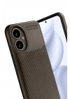 Mey İthalat®  Honor 400 Kılıf Auto Focus Karbon Kapak - Kahverengi
