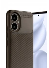 Mey İthalat®  Honor 400 Kılıf Auto Focus Karbon Kapak - Kahverengi