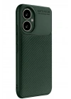 Mey İthalat®  Honor 400 Kılıf Auto Focus Karbon Kapak - Koyu Yeşil