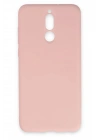 Mey İthalat®  Huawei Mate 10 Lite Kılıf Nano içi Kadife Silikon - Pudra