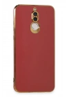 Mey İthalat®  Huawei Mate 10 Lite Kılıf Volet Silikon - Kırmızı