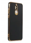 Mey İthalat®  Huawei Mate 10 Lite Kılıf Volet Silikon - Siyah