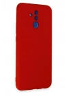 Mey İthalat®  Huawei Mate 20 Lite Kılıf Nano içi Kadife Silikon - Kırmızı