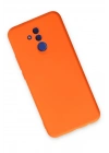 Mey İthalat®  Huawei Mate 20 Lite Kılıf Nano içi Kadife Silikon - Turuncu