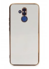 Mey İthalat®  Huawei Mate 20 Lite Kılıf Volet Silikon - Beyaz