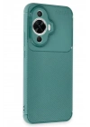 Mey İthalat®  Huawei Nova 12S Kılıf Auto Focus Karbon Kapak - Koyu Yeşil