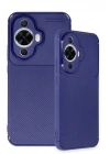 Mey İthalat®  Huawei Nova 12S Kılıf Auto Focus Karbon Kapak - Lacivert