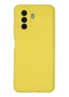 Mey İthalat®  Huawei Nova Y70 Kılıf Nano içi Kadife Silikon - Sarı