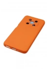 Mey İthalat®  Huawei Nova Y90 Kılıf Nano içi Kadife Silikon - Turuncu